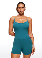 Butterluxe Thin Strap Shorts Bodysuit 4''