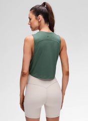 Pima Cotton Crop Deep Armhole Tank