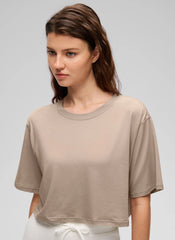 Pima Cotton Cropped Short Sleeve