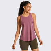 Pima Cotton Split Open Back Tank