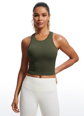 Seamless Ribbed Racerback Crop Tank