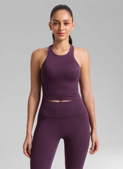 Seamless Ribbed Racerback Crop Tank