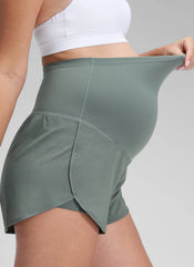 Feathery-Fit Soft 2 in 1 Maternity Shorts 3''