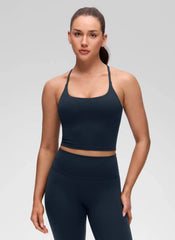 Butterluxe Twist Cross Back Built in Bra Tank