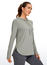 Brushed Feeling Thumbhole Hoodie