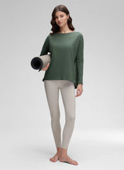 Pima Cotton Boat Neck Long Sleeve