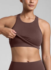 Seamless Ribbed Racerback Crop Tank