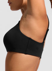 Scoop Neck Adjustable Strap D-DD Bikini Top