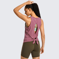 Pima Cotton Split Open Back Tank