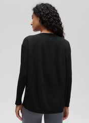 Pima Cotton Boat Neck Long Sleeve