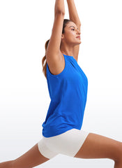 Pima Cotton Hip Length High Neck Tank