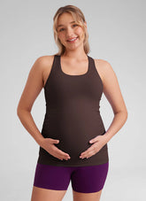 Butterluxe Maternity Built in Bra Ruched Tank