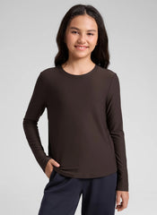 Girls Cloudweight Side Slit Long Sleeve