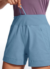 Ripstop Zip Pocket Mid Rise Shorts 4''