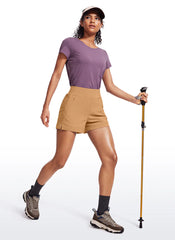 Ripstop Zip Pocket Mid Rise Shorts 4''
