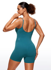 Butterluxe Thin Strap Shorts Bodysuit 4''