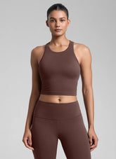 Seamless Ribbed Racerback Crop Tank