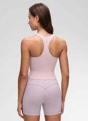 Butterluxe V Neck Racerback Shelf Bra Tank