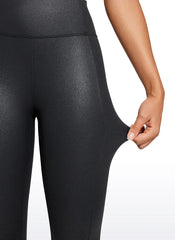 Faux Leather Back Pocket Legging 25"