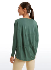 Pima Cotton Boat Neck Long Sleeve