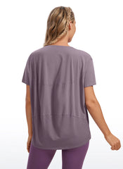 Pima Cotton Boat Neck Short Sleeve