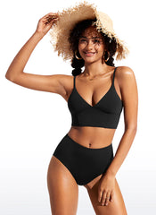 Sunshine Deep V Neck Strappy Bikini Top