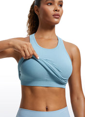 Seamless Ribbed Racerback Crop Tank