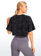 Pima Cotton Cropped Short Sleeve