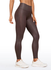 Faux Leather No Front Seam Legging 28''