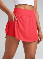 A Line High Rise Pocket Side Slit Skirt 14.5''