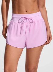 Feathery-Fit Split Dolphin Board Shorts 2.5''