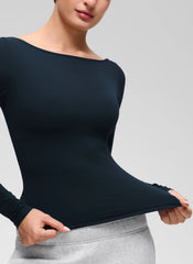 Softembrace Boat Neck Long Sleeve