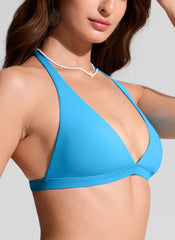 Deep V neck T back Triangle Bikini Top