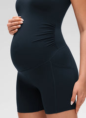 Butterluxe Maternity U Neck Pocket Romper 5''