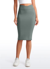 Butterluxe High Rise Midi Pencil Skirt 26''