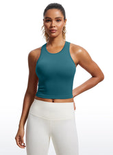 Seamless Ribbed Racerback Crop Tank