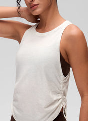 Pima Cotton Racerback Ruched Side Tank