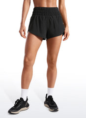 Feathery-Fit Soft Pocket High Rise Shorts 3''
