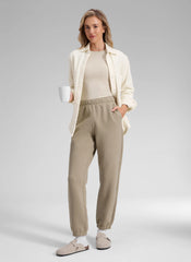 Fleece Lined High Rise Jogger Sweatpant 28''