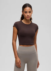 Softembrace Cropped Cap Sleeve Top