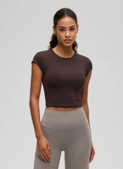 Softembrace Cropped Cap Sleeve Top