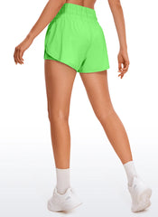 Feathery-Fit Soft 2 in 1 High Rise Shorts 3''