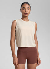 Poly Cotton-Blend Muscle Tank
