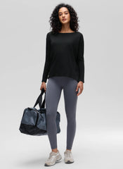 Pima Cotton Boat Neck Long Sleeve