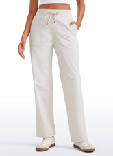 Strech Straight Leg High Rise Pant 30''