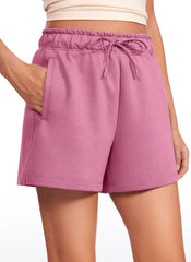 Cotton High Rise Sweat Shorts 4''