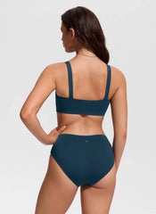 Square Neck Wide Flat Straps Bikini Top