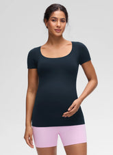 Softembrace Maternity U Neck Short Sleeve