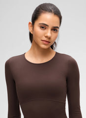 Butterluxe Front Seam Cropped Long Sleeve