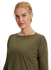 Pima Cotton Boat Neck Long Sleeve